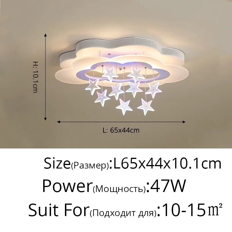 The Star Ceiling Light For Child Bedroom