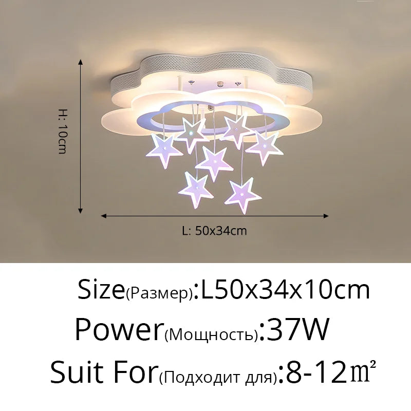 The Star Ceiling Light For Child Bedroom