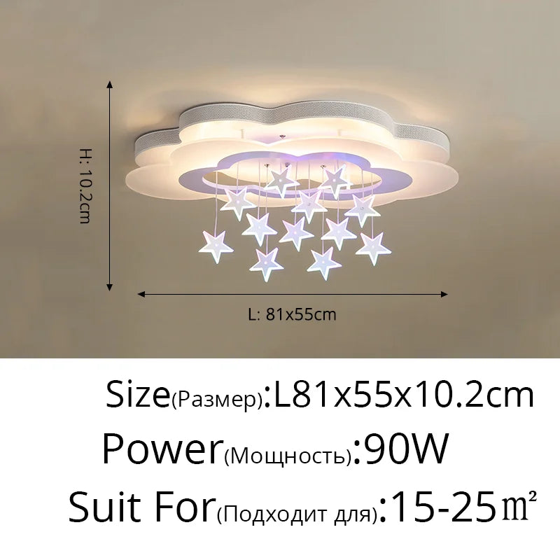 The Star Ceiling Light For Child Bedroom