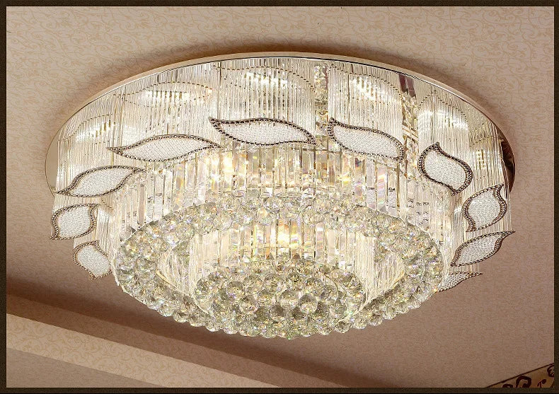 Square Or Circular Led Crystal Ceiling Lamp