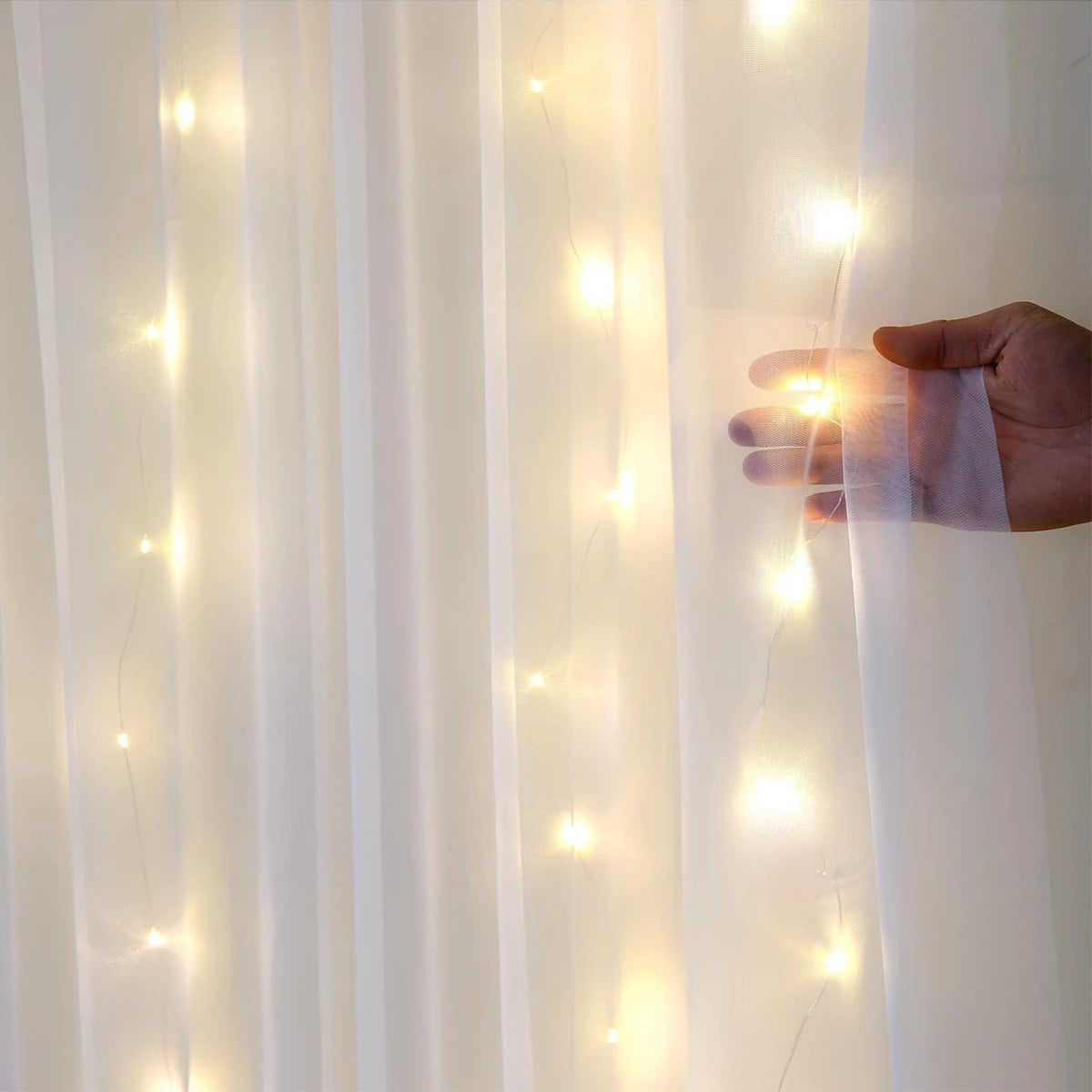 Window Curtain String Light Set Home Decor