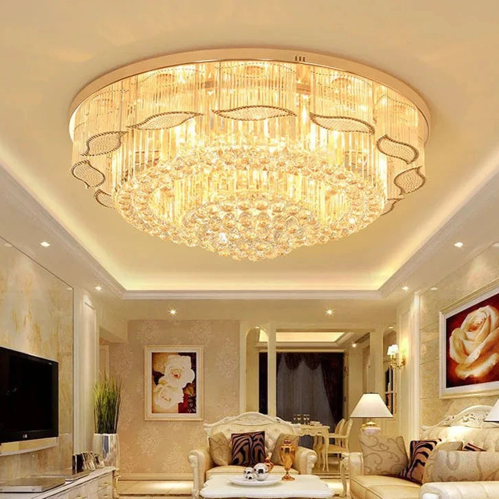 Square Or Circular Led Crystal Ceiling Lamp