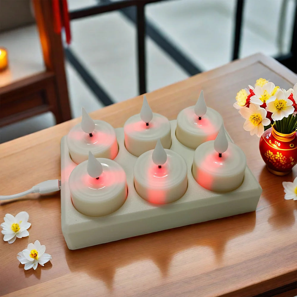 Rechargeable LED Flameless Tea Lights