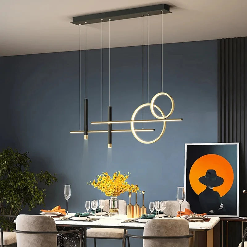 The Pendant Gold Black Chandelier