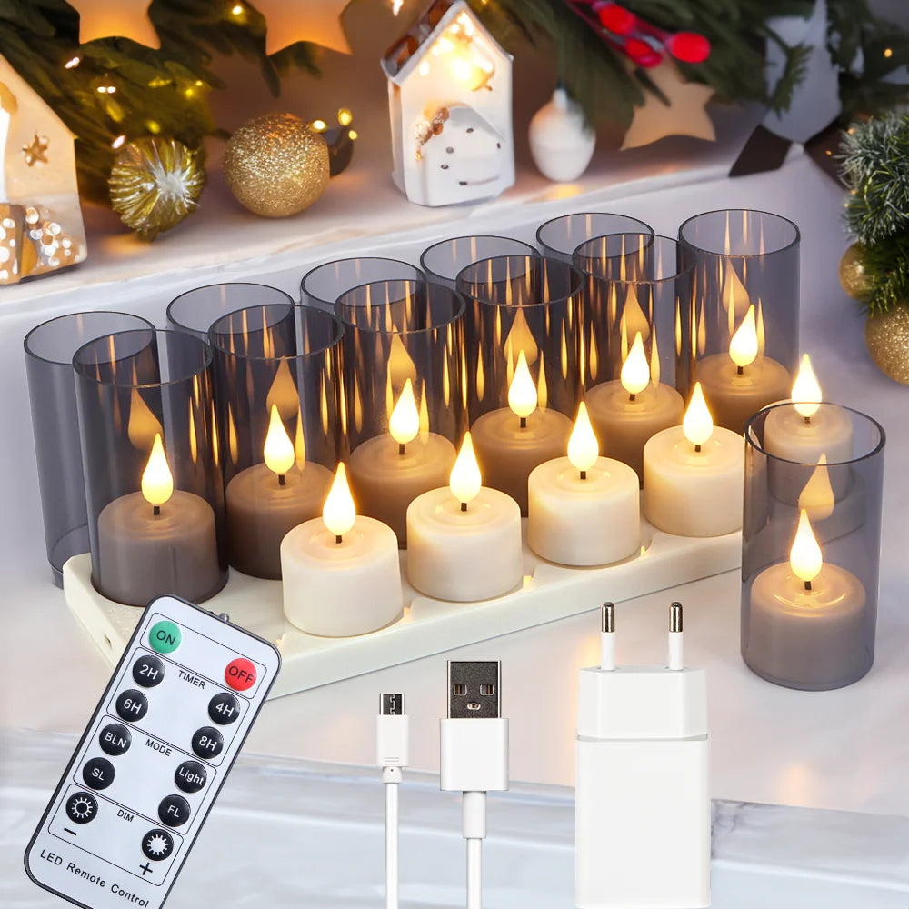 Rechargeable LED Flameless Tea Lights