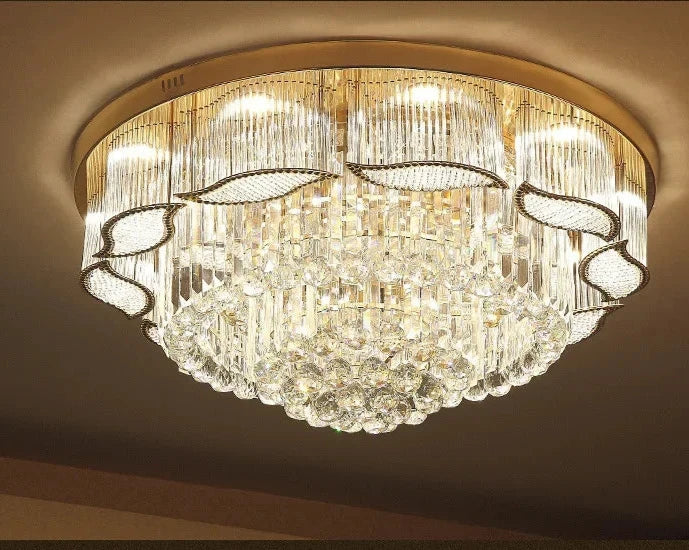 Square Or Circular Led Crystal Ceiling Lamp