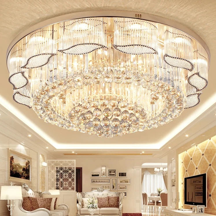 Square Or Circular Led Crystal Ceiling Lamp