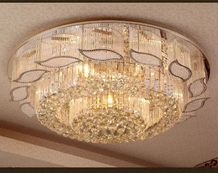 Square Or Circular Led Crystal Ceiling Lamp