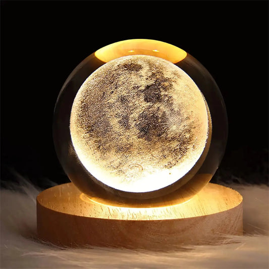 3D Crystal Ball Galaxy Lamp