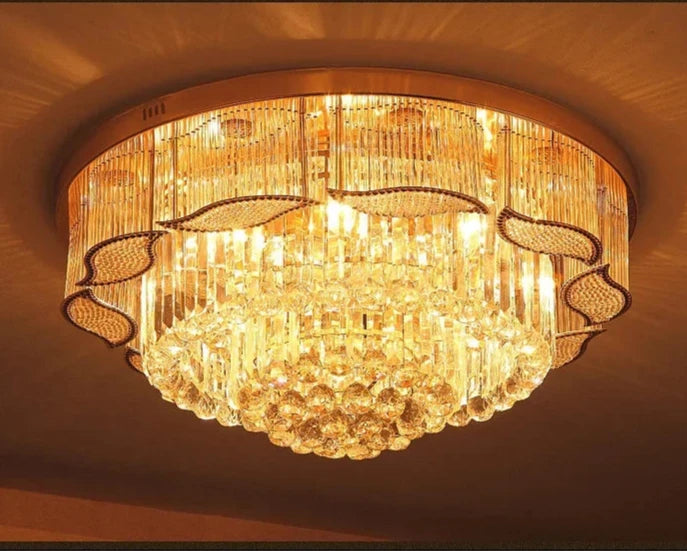 Square Or Circular Led Crystal Ceiling Lamp