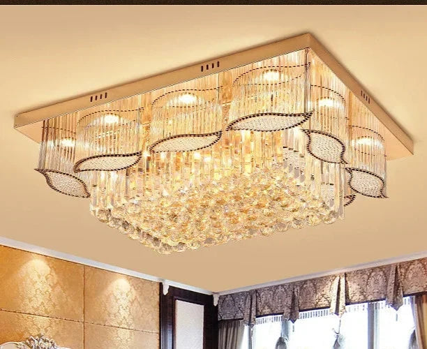 Square Or Circular Led Crystal Ceiling Lamp