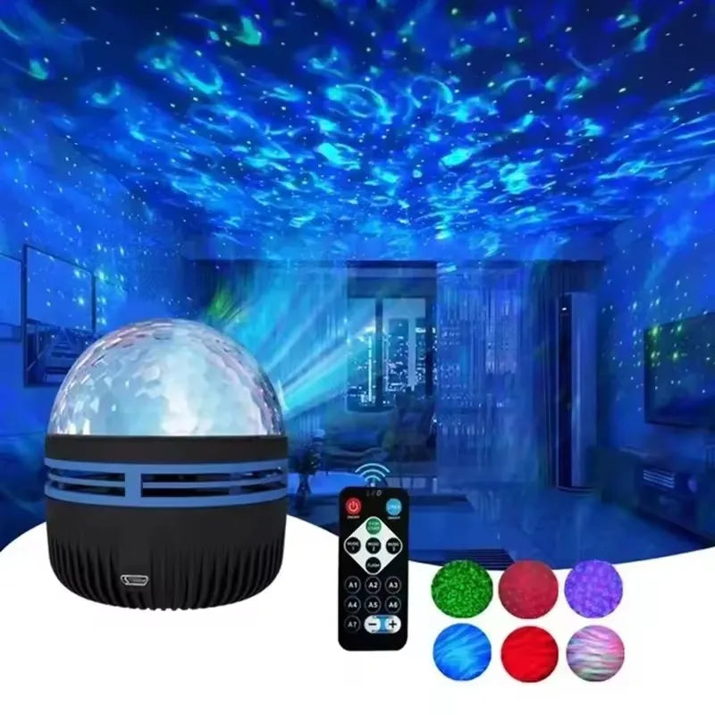 7 Colors Remote Control Projection Night Light