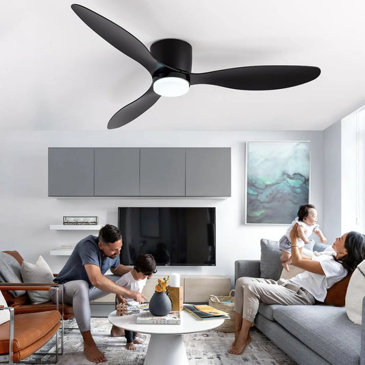 Silent & powerful ceiling fan 6-speed smart dimming LED