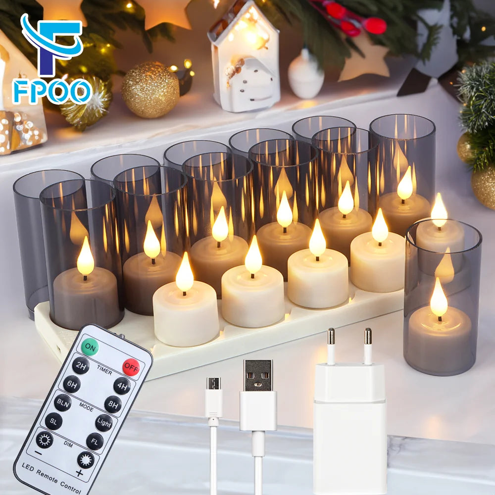 Rechargeable LED Flameless Tea Lights