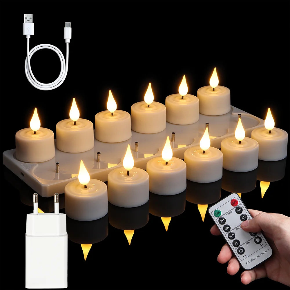 Rechargeable LED Flameless Tea Lights