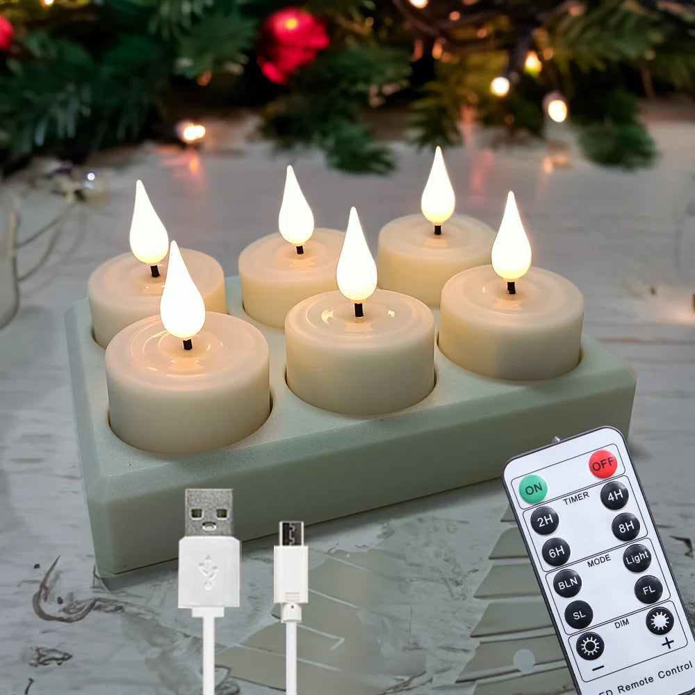 Rechargeable LED Flameless Tea Lights